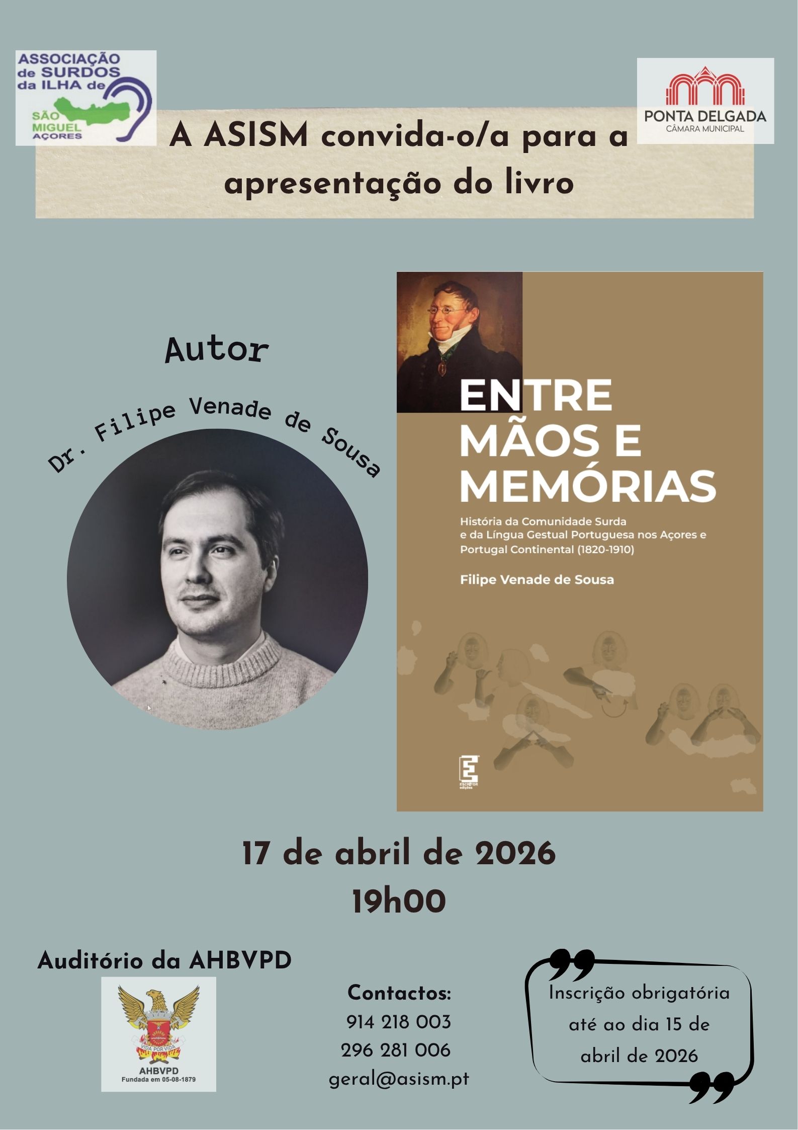 Lançamento do Livro da ASISM - Autor Dr. Filipe Venade - ASISM